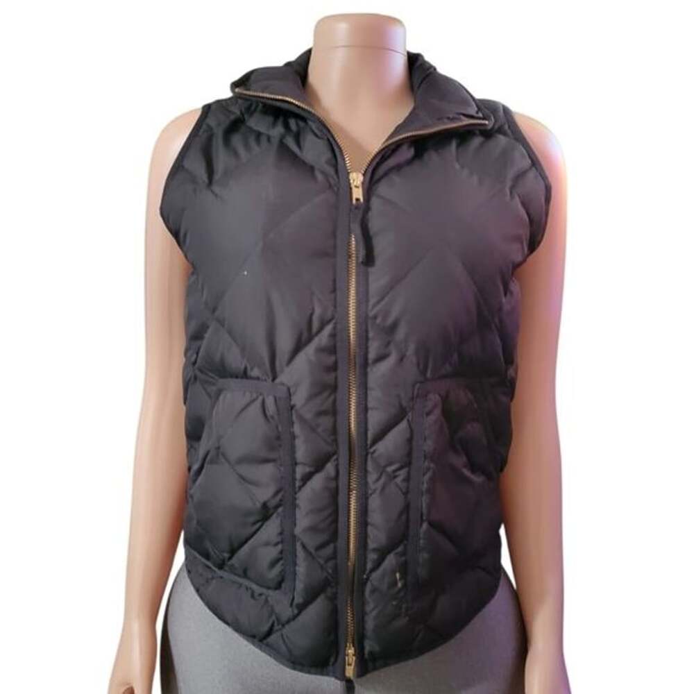 J. Crew Black Quilted Vest